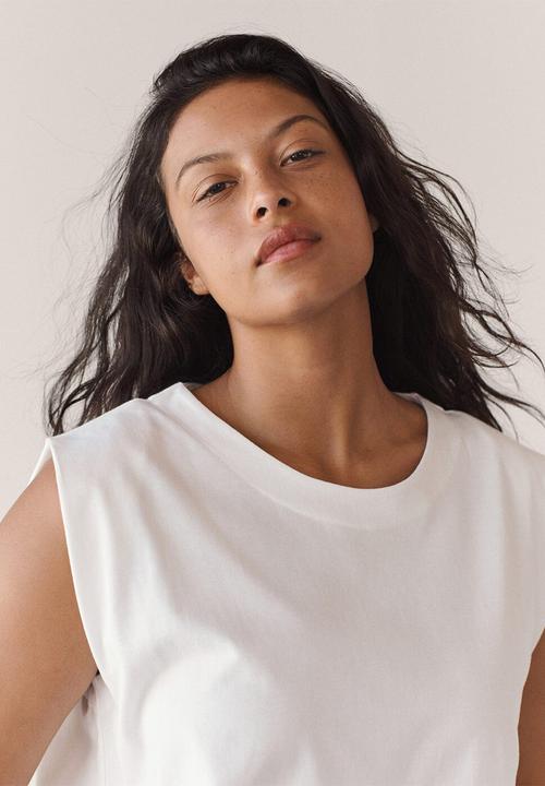 Violeta by Mango - Plus T-shirt muffin - white