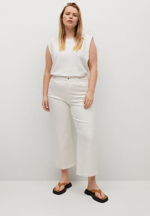 Violeta by Mango - Plus T-shirt muffin - white