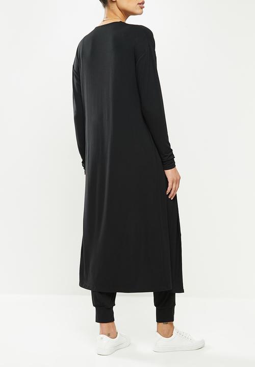 edit Maternity - Ll midi cardi - black