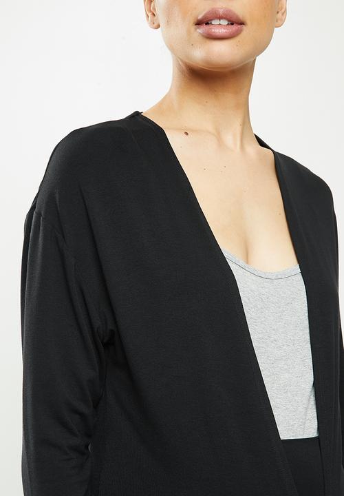 edit Maternity - Ll midi cardi - black