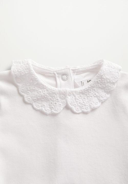 MANGO - Didi long sleeve tee - off white