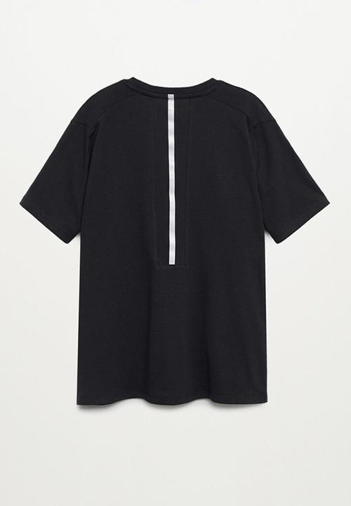 MANGO - T-shirt double - black