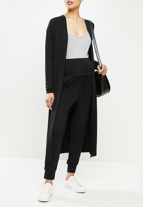 edit Maternity - Maternity drop crotch jogger - black1