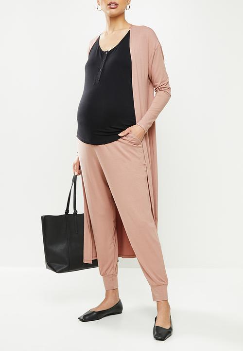 edit Maternity - Drop crotch jogger - pink