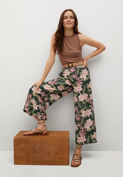 MANGO - Trouser slula - green