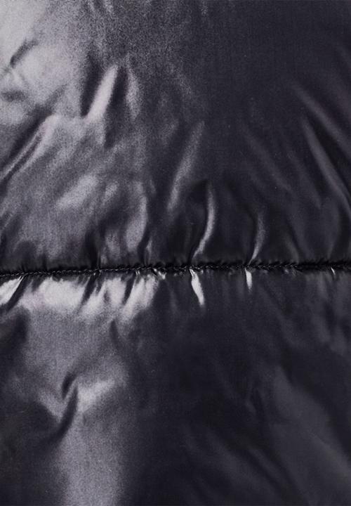 G-STAR - Quilted hooded puffer long coat - black