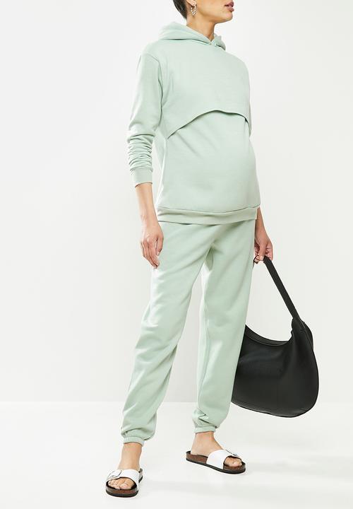 Superbalist - Cuffed tummy band jogger - sage