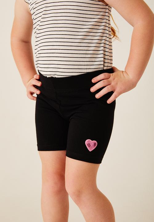 Flyersunion - 2 pack biker short - black & pink