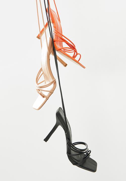 Public Desire - Haute lace up strappy heel - black 