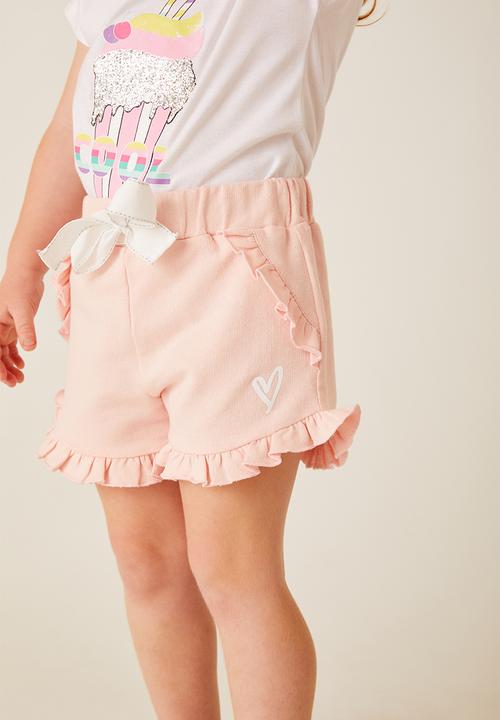 Flyersunion - Frill fleece short - peach