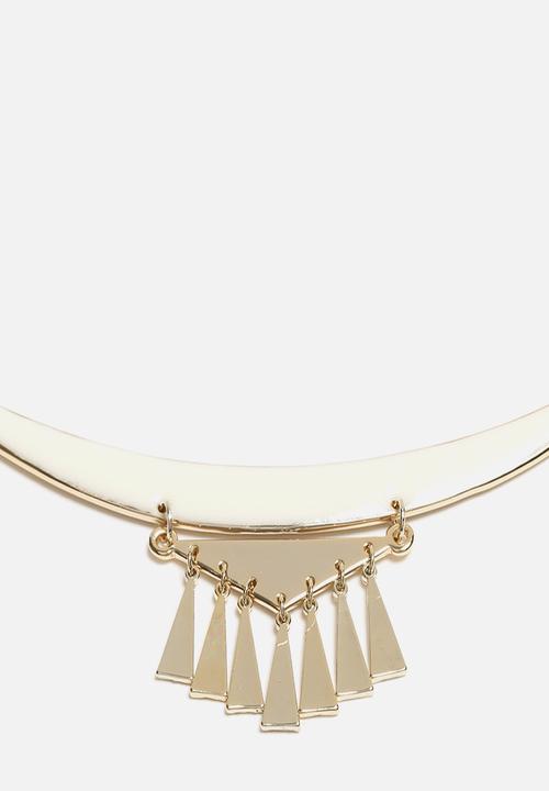 Orelia - Geo Drop Mini Statement Necklace