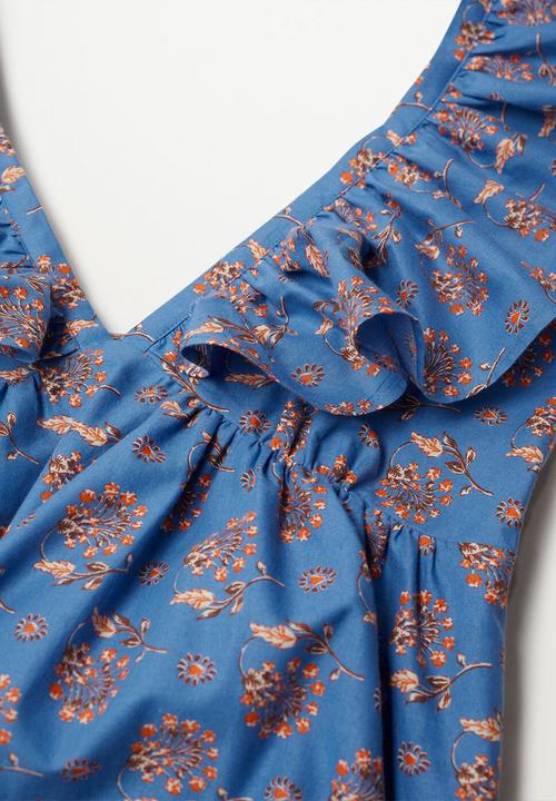 MANGO - Dress sunny - medium blue