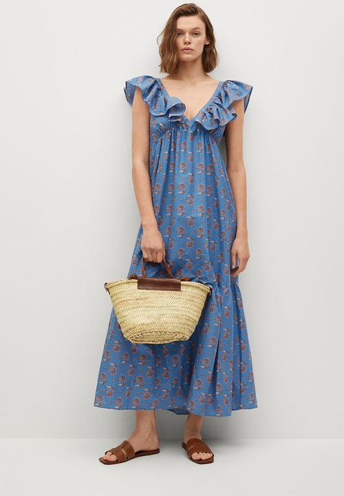 MANGO - Dress sunny - medium blue