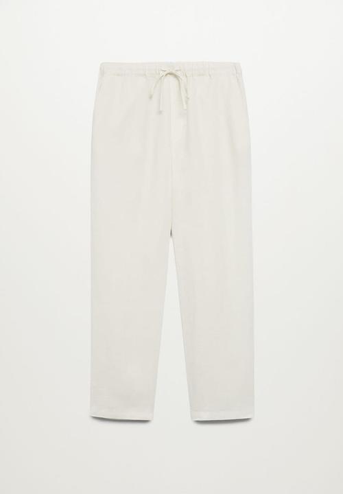 MANGO - Trousers linen - natural