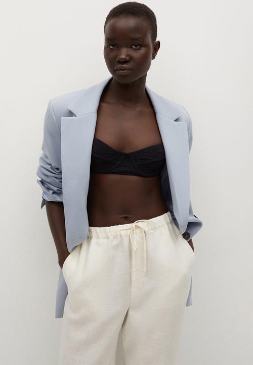 MANGO - Trousers linen - natural