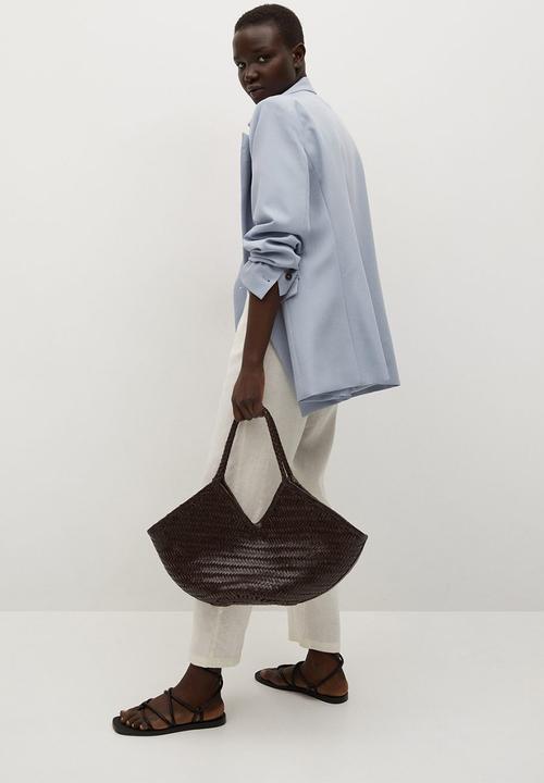 MANGO - Trousers linen - natural