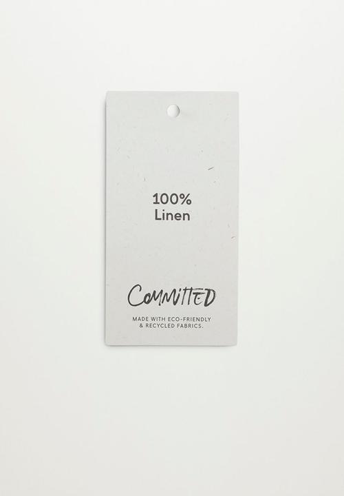 MANGO - Trousers linen - natural