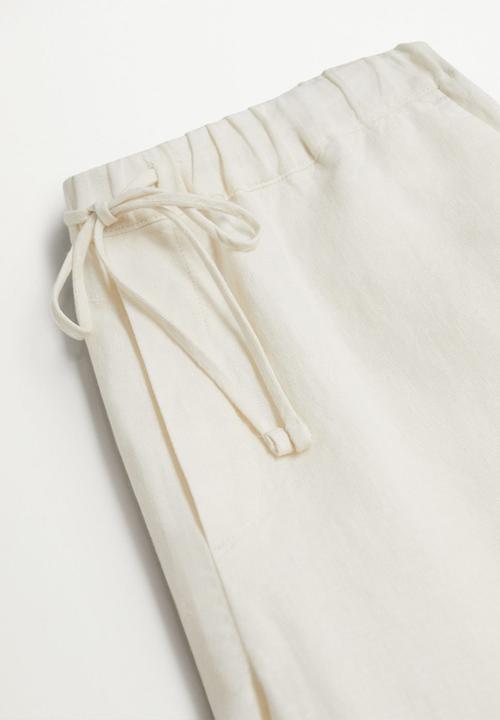 MANGO - Trousers linen - natural