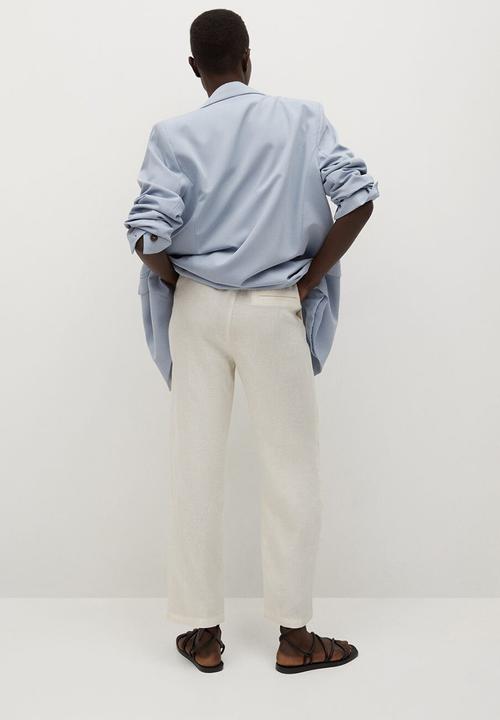 MANGO - Trousers linen - natural