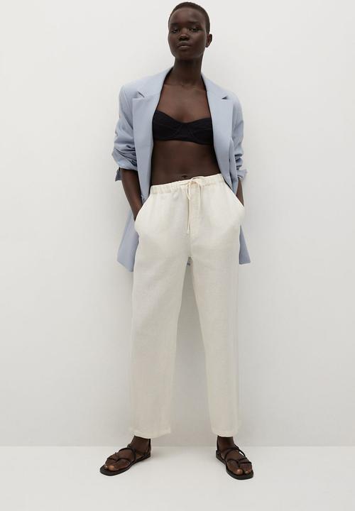 MANGO - Trousers linen - natural