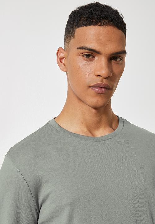 Superbalist - Nate long sleeve crew neck tee - mid grey 