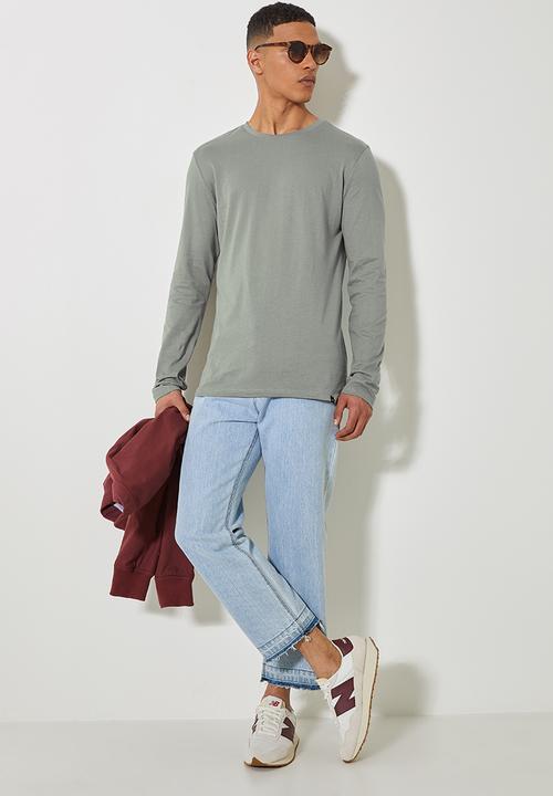 Superbalist - Nate long sleeve crew neck tee - mid grey 