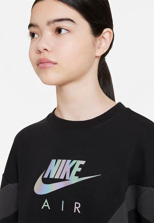 Nike - G nsw air ft bf crew - black & dark smoke grey