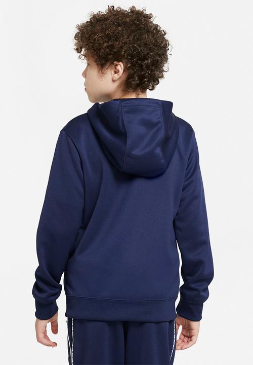 Nike - B nsw repeat pk fz hoodie - navy & white