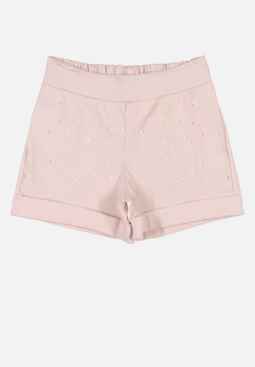 Quimby - Girls omg tee & shorts set - white & pink