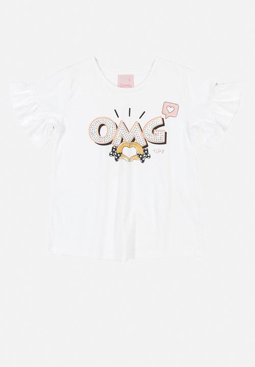 Quimby - Girls omg tee & shorts set - white & pink