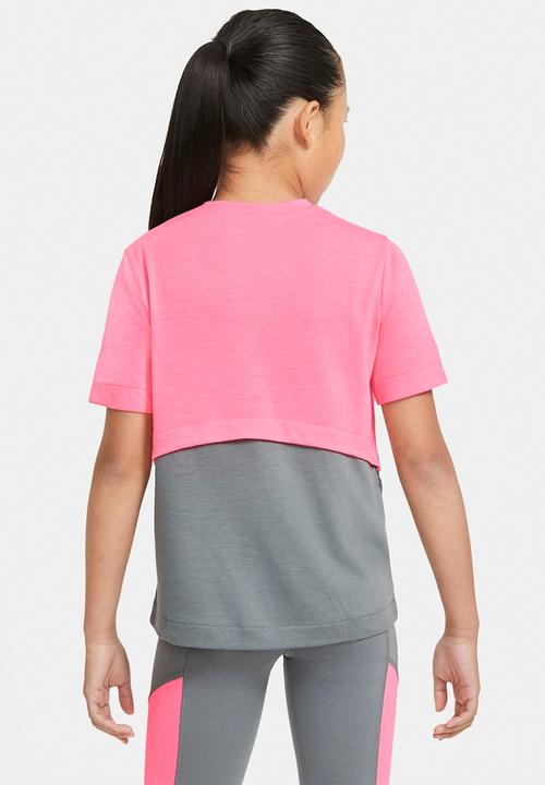 Nike - G nk dry trophy ss top - sunset pulse / smoke grey 