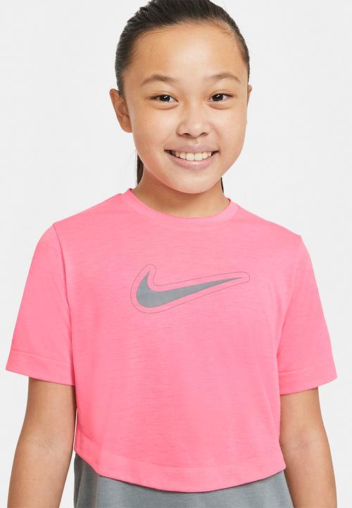 Nike - G nk dry trophy ss top - sunset pulse / smoke grey 