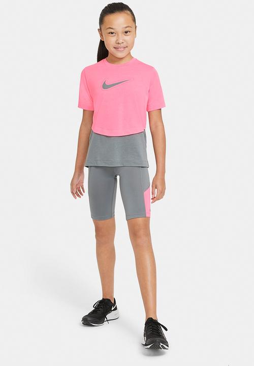 Nike - G nk dry trophy ss top - sunset pulse / smoke grey 
