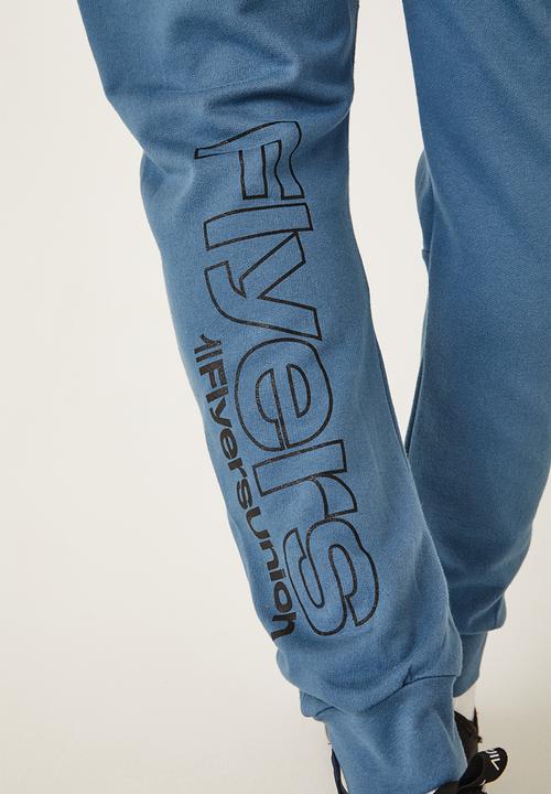 Flyersunion - Panel jogger - denim blue