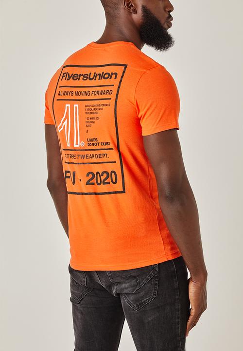 Flyersunion - Regular printed tee - orange