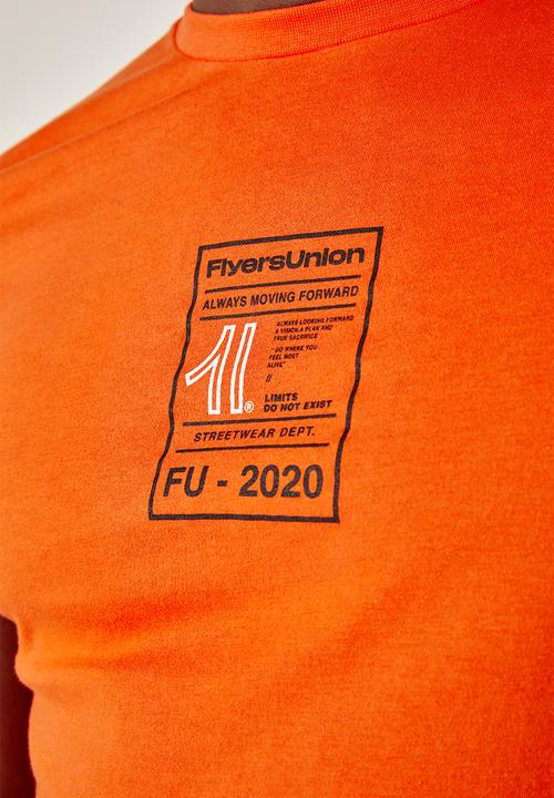 Flyersunion - Regular printed tee - orange