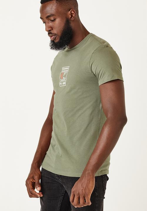 Flyersunion - Regular printed tee - olive