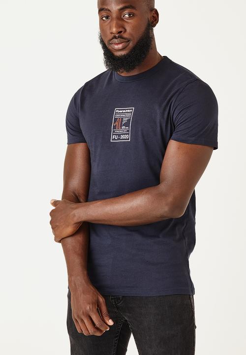 Flyersunion - Regular printed tee - navy