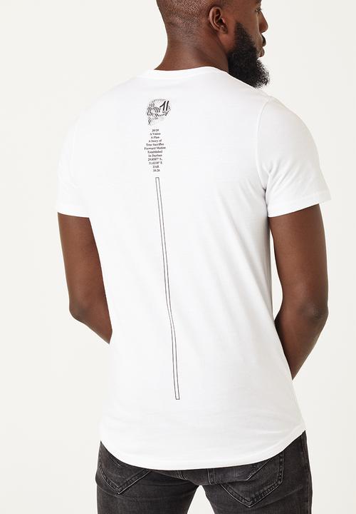Flyersunion - Longline skull tee - white