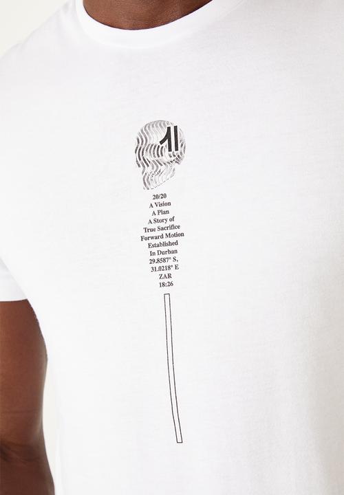 Flyersunion - Longline skull tee - white