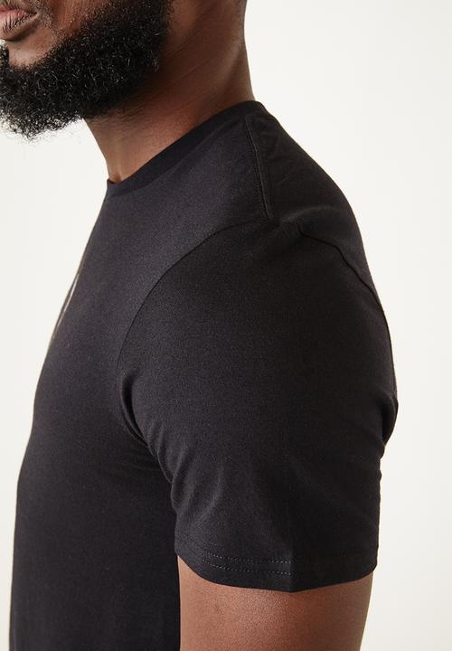 Flyersunion - Mens-longline skull tee - black