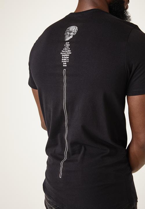 Flyersunion - Mens-longline skull tee - black