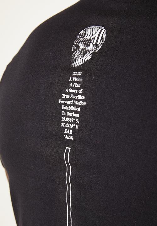 Flyersunion - Mens-longline skull tee - black