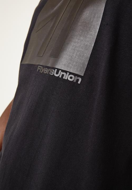 Flyersunion - Regular logo tee - black