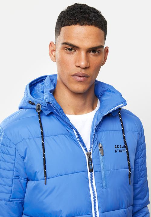 Aca Joe - Aca joe zip thru hooded jacket - blue