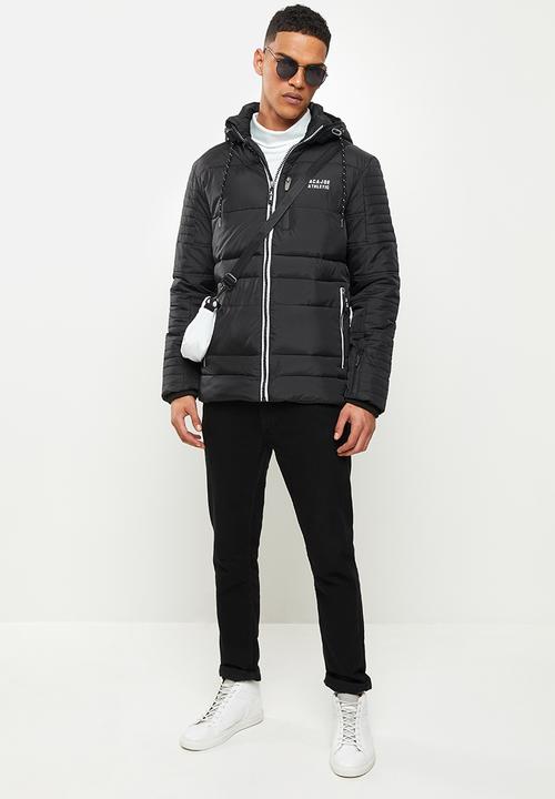 Aca Joe - Aca joe zip thru hooded jacket - black