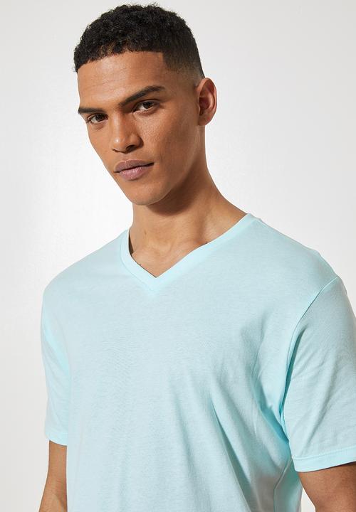 Superbalist - Dean vee neck tee - pale blue 