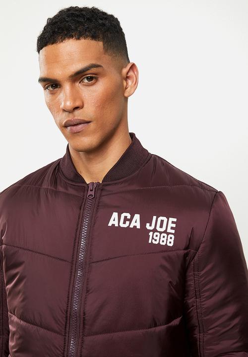 Aca Joe - Aca joe zip thru jacket - burgundy