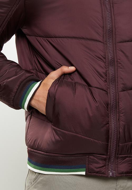Aca Joe - Aca joe zip thru jacket - burgundy