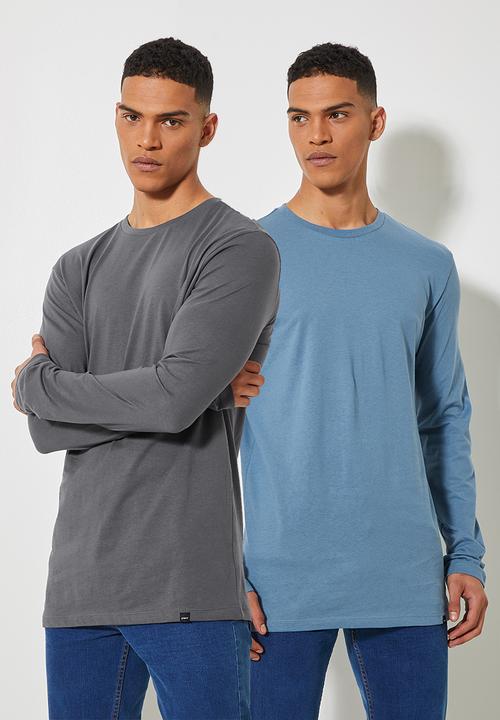 Superbalist - 5-Pack nate long sleeve crew neck tee - multi